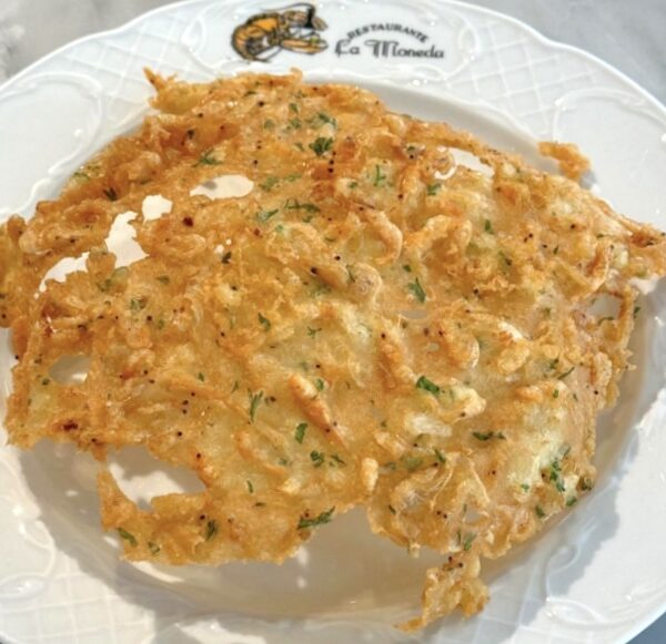 tortillas de camarones Barra Inchausti- comer en Sevilla